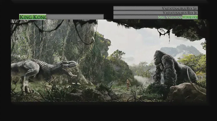 King Kong vs Vastatosaurus Rexes...with healthbars