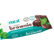 Пирожное Протеиновое "Брауни Мятное С Коллагеном" Без Сахара "Protein Rex" 50г