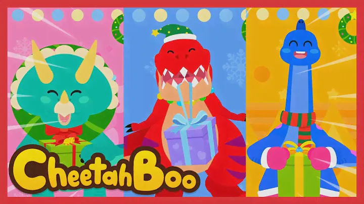What is T-rex's gift? Happy Christmas Party + Compilation | Nursery rhymes | Kids song | #Cheetahboo