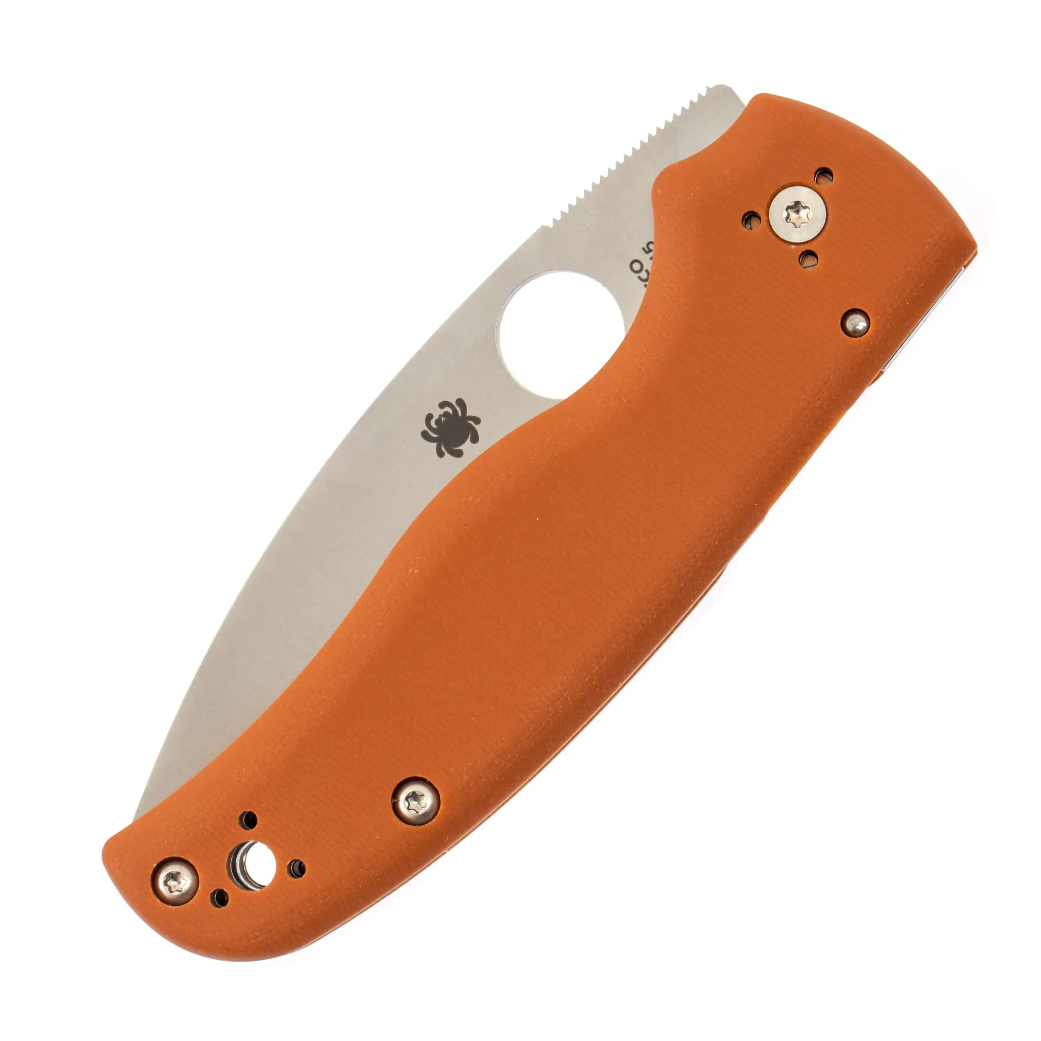 Складной нож Spyderco Shaman REX 45 SPRINT 229GPBORE, сталь CPM REX 45, рукоять G10, оранжевый-4