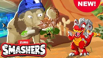 NEW! SMASHERS! Space Rock Smash | T-Rex Battle - Episode 7 | Cartoons for Kids | Dinosaurs | Zuru