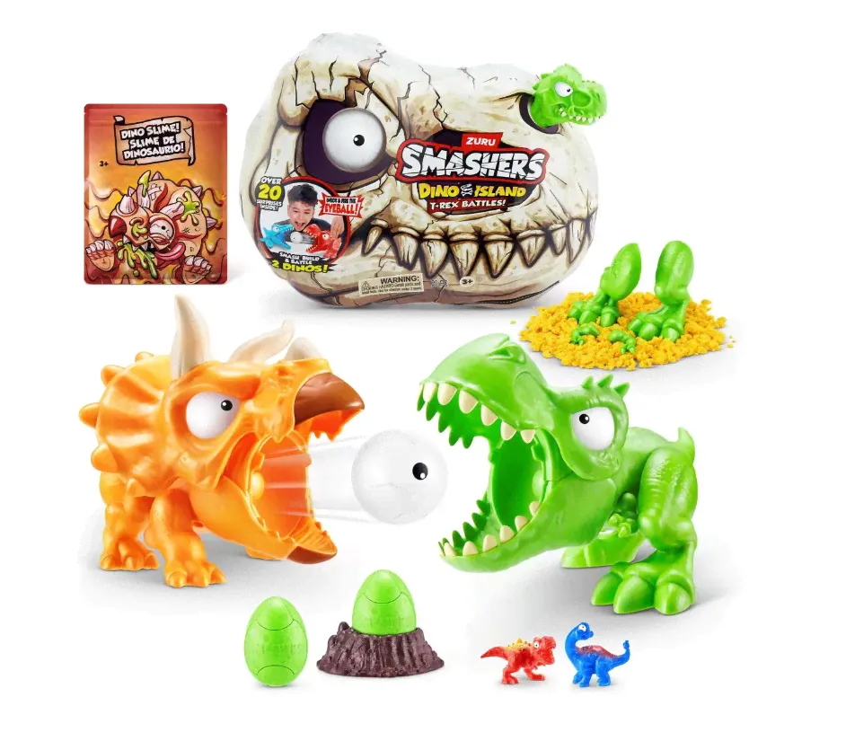 Набор игровой Zuru Smashers Dino Island Mini T-Rex Battles Playset Битва динозавров в яйце 74114-4