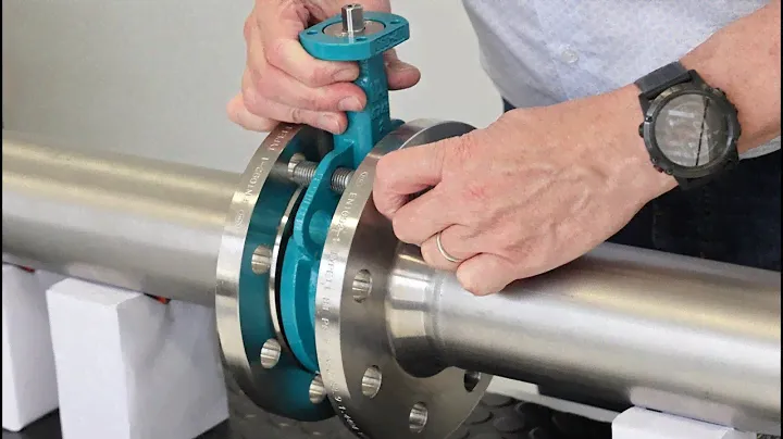 How to install a wafer type body butterfly valve between flanges