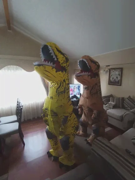 🛍 Надувной костюм динозавра T REX для взрослых, костюмы для косплея и вечеринки, аниме маскарадный костюм на Хэллоуин для мужчин и женщин-3