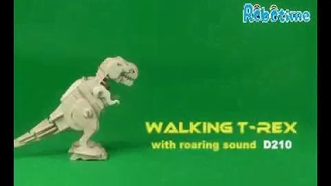 Деревянный Конструктор Robotime DIY 3Д пазл Шагающий Динозавр T-rex (D210)