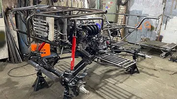 Установка двигателя 1.8 Тойота (1ZZ-FE) в раму квадроцикла T-REX