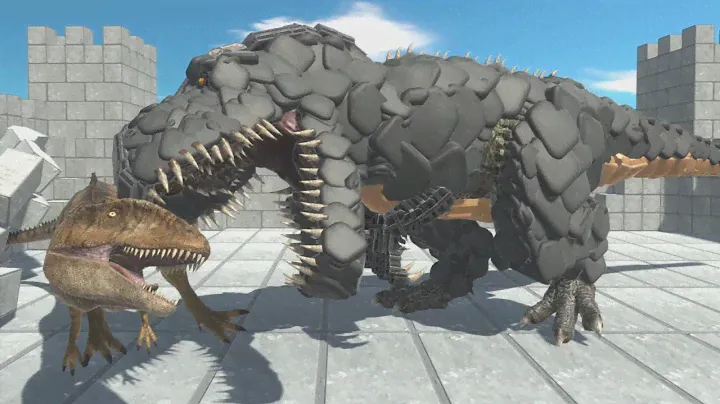 Vastatosaurus Rex vs ALL UNITS in Castle ARBS Animal Revolt Battle Simulator