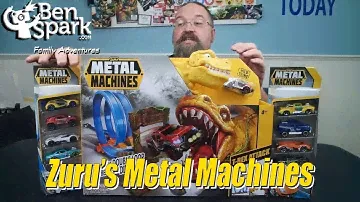 Распаковка Zuru Metal Machines — гоночная трасса с двойной петлей T-Rex Attack!