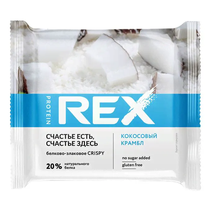 Хлебцы протеино-злаковые ProteinRex Crispy Кокосовый крамбл 55 г х 12 шт-0
