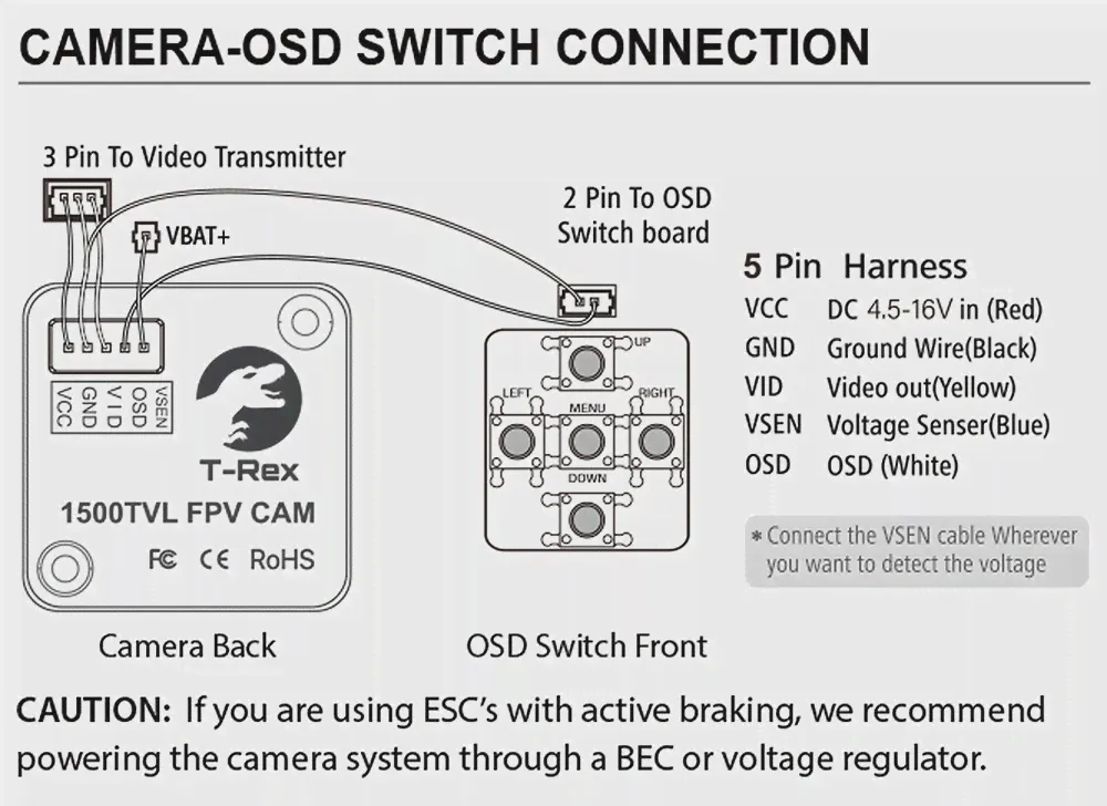 Высококачественный Foxeer T-Rex Micro 1500TVL 6 мс с низкой задержкой, Супер WDR FPV камера для FPV гоночного радиоуправляемого дрона (art.: 3920b5b4fcd64)-2