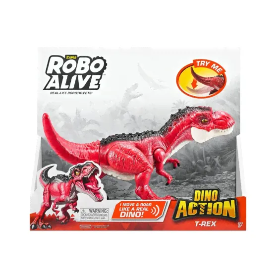 Фигурка динозавра Zuru Robo Alive: Dino Action T- Rex Красный Сочлененная-2