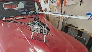Trex 500 FlyBar 1st flight in a long time