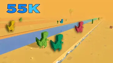 55К!►T-rex run 3D (Dino 3d)
