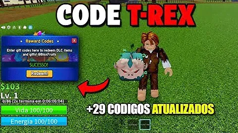 NOVO CÓDIGO DA T-rex +29 CÓDIGOS DE EXP BELI E RESET DO BLOX FRUITS - blox fruit codes