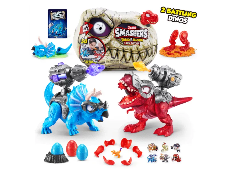 Игрушка Zuru Smashers T-Rex Battle 74102/красная-0