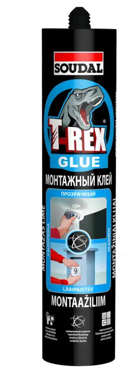 Клей Соудал монтажный "Прозрачный" T-REX 12*310мл 127169-0