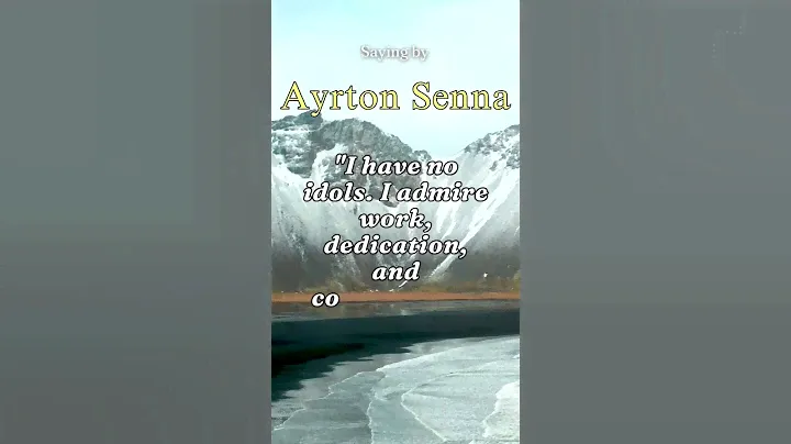 "Ayrton Senna: Brazilian Racing Driver, Three-Time Formula One World Champion."