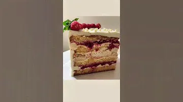 Собираем Вкусный Домашний ТОРТ🍰🍓 на Праздник 🥳 Торт с Малиной и Безе внутри