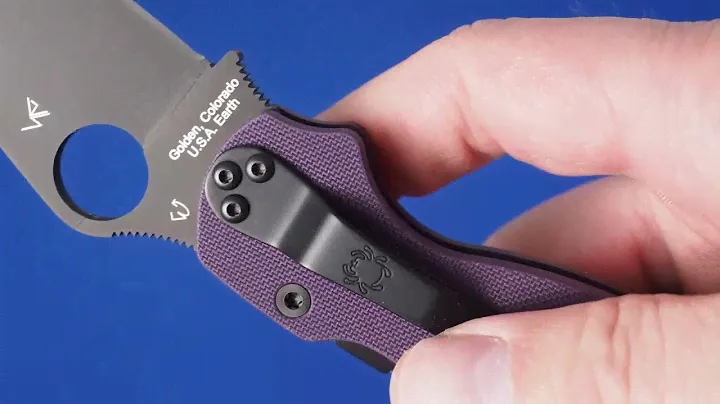НОЖ SPYDERCO C81GPPRBK2 PARAMILITARY 2 BLACK CRU-WEAR PURPLE G-10