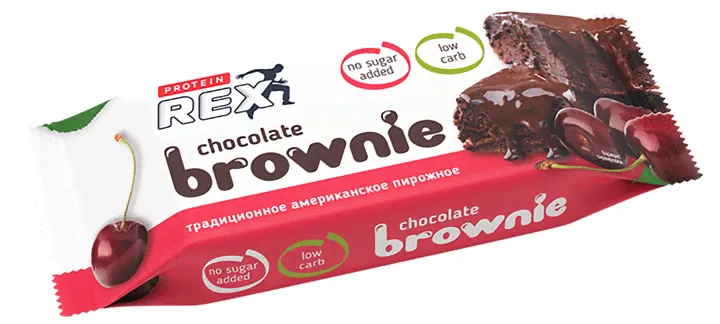 Вишневое протеиновое пирожное Брауни | ProteinRex-0
