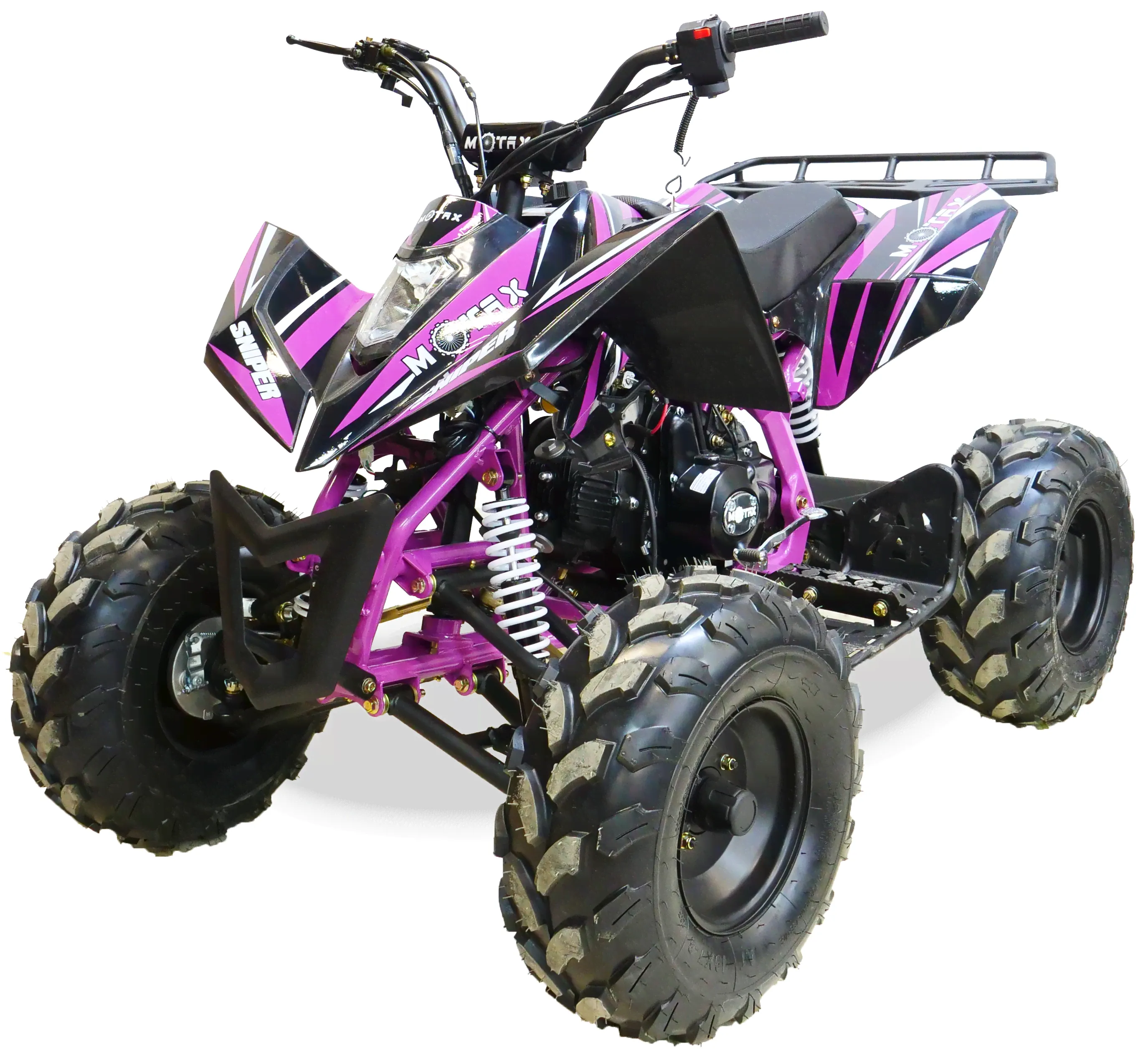 Квадроцикл Motax ATV T-Rex Super LUX 125 сс Бело-розовый