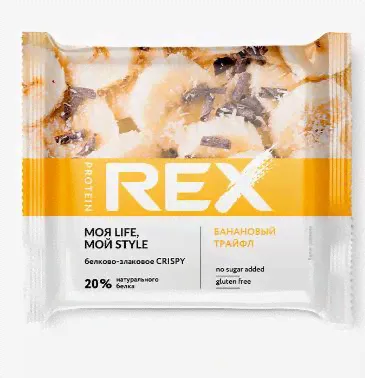 Хлебцы Protein Rex протеино-злаковые 55 г банановый трайфл