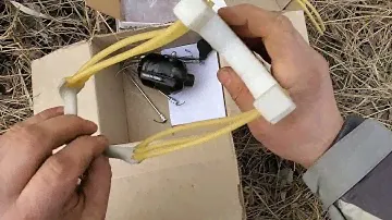 Распаковка,обзор и тест:катушка,стрелы,очки для охоты на рыбу(slingshot fishing)