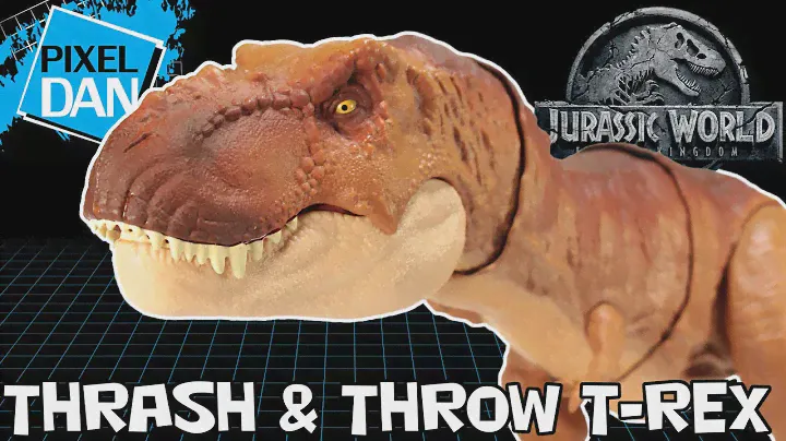 Jurassic World Thrash & Throw Tyrannosaurus Rex T-Rex Dino Mattel Figure Video Review