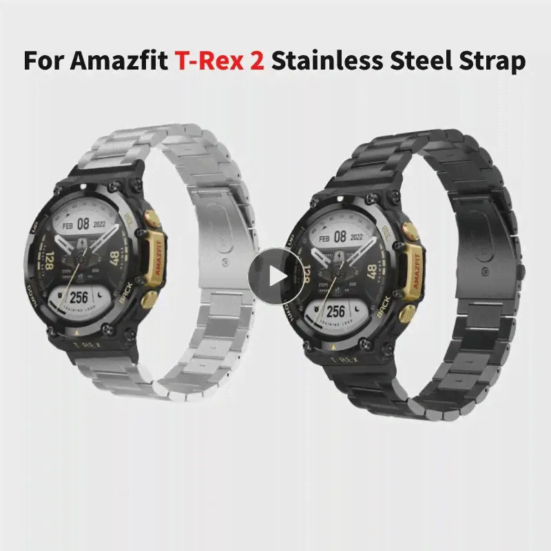 Для Huami Amazfit T-rex 2 Сменный Ремешок Для Часов Сменный Браслет Из Нержавеющей Стали Ремешок Для Часов Высокого Качества-0