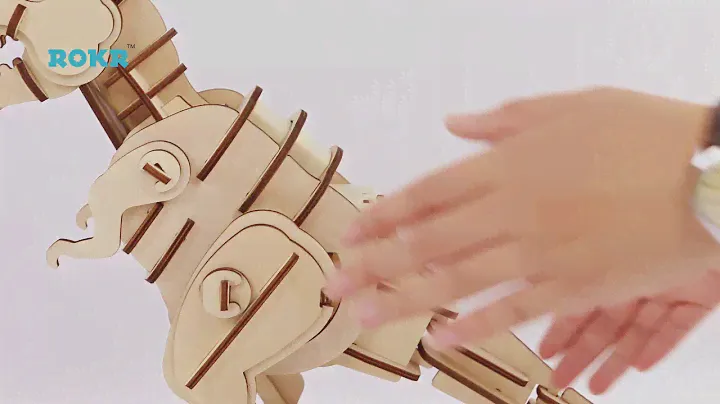 Robotime 3D Пазл Интерактивный Динозавр c пультом управения T-rex (D200)