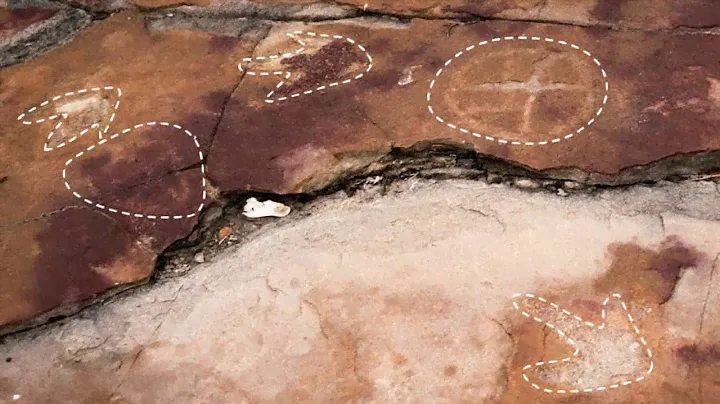 9,000-year-old rock art discovered among dinosaur footprints in Brazil
