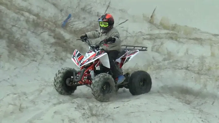 Тест драйв детского квадроцикла MOTAX ATV T-Rex Super LUX 125. Пилоту 7 лет.
