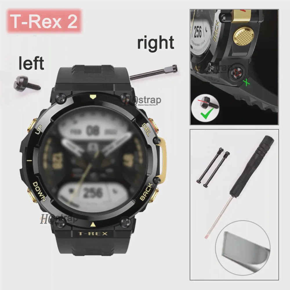 2 шт. металлический винт Соединительный Для Huami Amazfit Trex 2 T-Rex Pro аксессуары ремешок для часов адаптер для смарт-часов Xiaomi Amazfit Trex (art.: 3920be6ddfc85)-2
