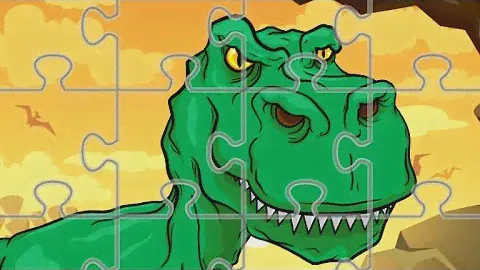 Собрал большого динозавра из пазл|Collected a large dinosaur from a puzzle