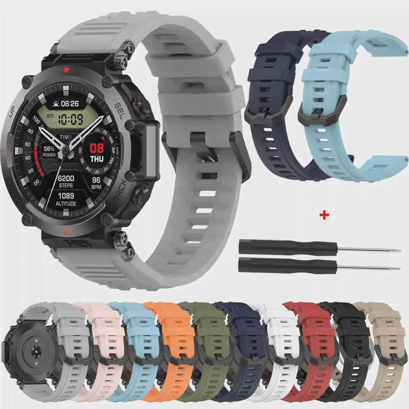Сменный Ремешок Для смарт-часов Amazfit T-Rex Ultra, Силиконовый Спортивный Браслет Для Huami Amazfit T-Rex Ultra Band Correa