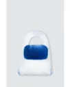 Mini bag in white & blue rex rabbit