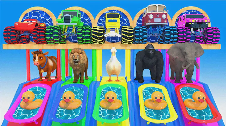 Cow Elephant Duck Lion Gorilla Tiger T-Rex Guess The Right Door ESCAPE ROOM CHALLENGE Game