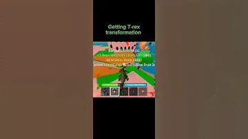 Getting T-rex transformation #roblox #bloxfruits #grinding #fruits #trex #transform #training  #new