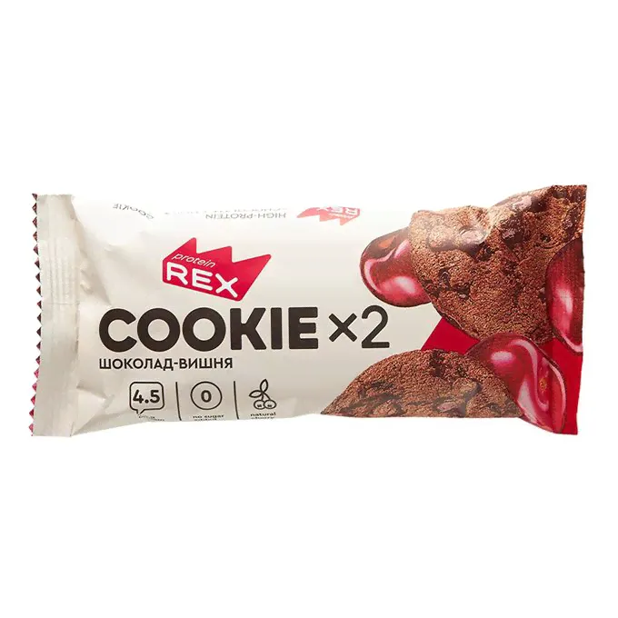 Печенье протеиновое Protein Rex Вишня-шоколад 50 г-0