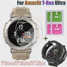 Защитный чехол, рамка для часов, безель для Huami Amazfit T-Rex Ultra, защитная стеклянная пленка, корпус браслета для T-Rex Ultra Cover