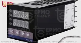 ПИД терморегулятор REX-C100 0...1200, вход термопара, выход реле