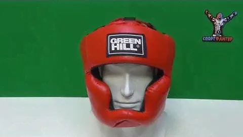 Боксерский тренировочный шлем Green-Hill Super красный