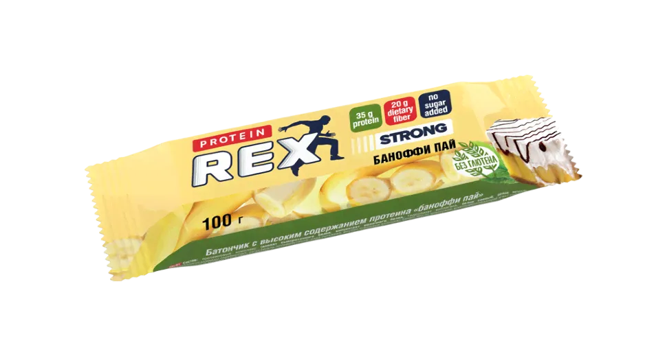 Батончик Protein Rex Strong 100 г баноффи пай