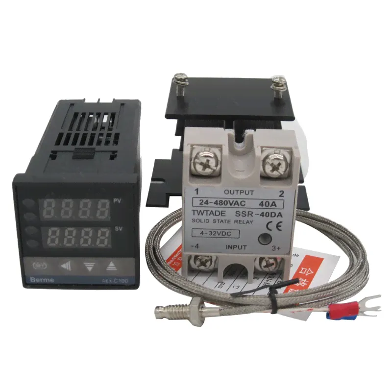 REX-C100 полный комплект (термореле, термопара, SSR-40DA, радиатор) KETOTEK-1