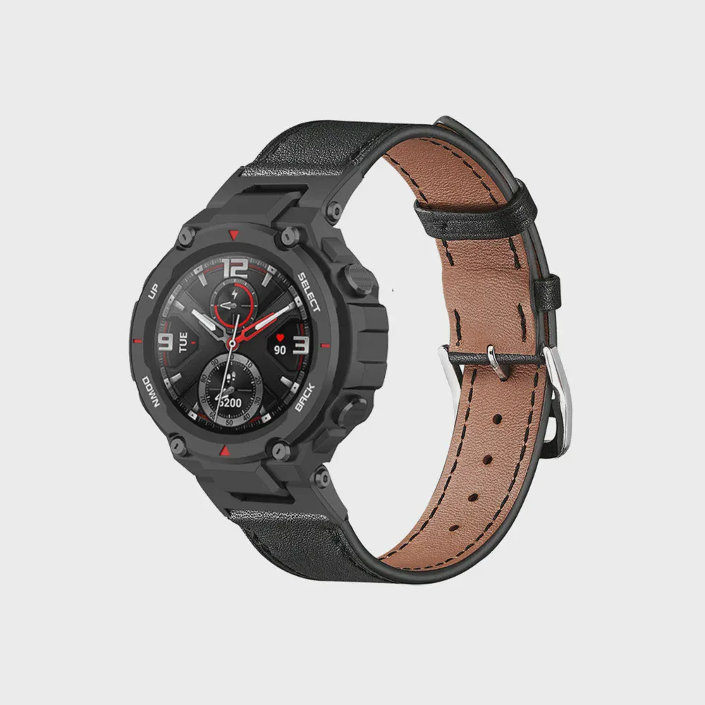 Ремешок-браслет из натуральной кожи для часов Amazfit T-Rex Pro/T Rex, сменные аксессуары для ремешка
