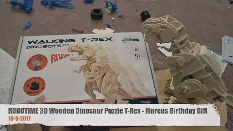 ROBOTIME 3D Wooden Dinosaur Puzzle T-Rex - Marcus Birthday Gift