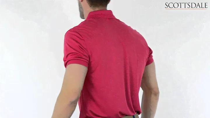 J Lindeberg Rex TX Polo Shirt Coral Melange