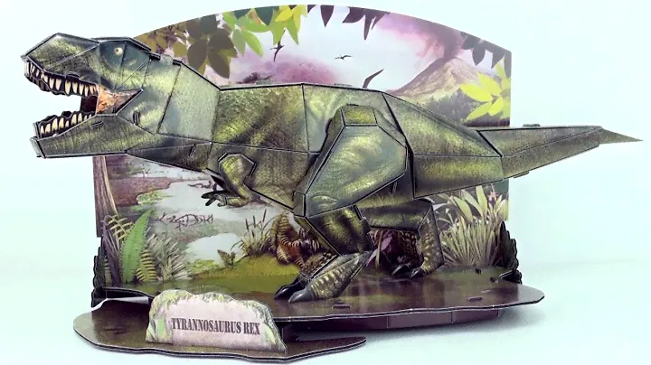 Tyrannosaurus DINO 3D Puzzle  - Dinosaur model of T-Rex 3D  - Build a Tyrannosaurus for kids