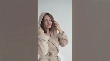 Халат Bio-Textiles махровый бежевый с капюшоном