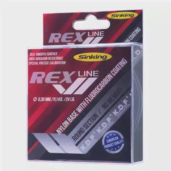 🛍 Леска с покрытием флюорокарбона KDF Rex Line 0,30 мм 100 м (20)-0